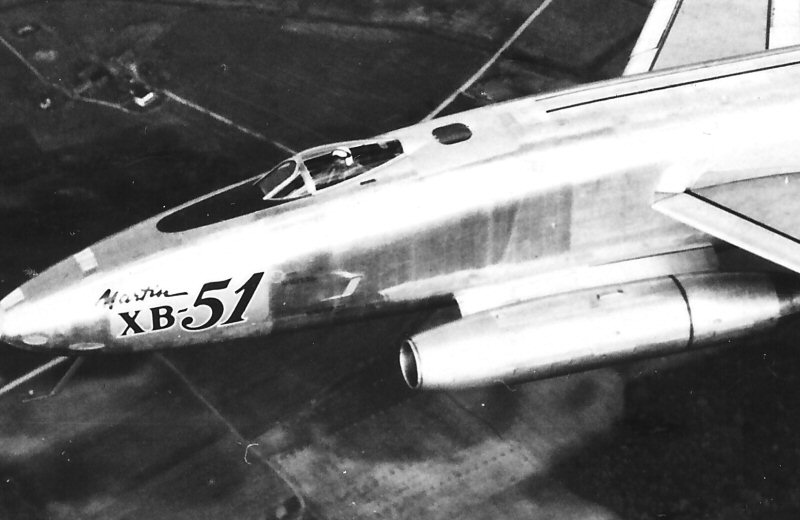 Martin XB-51 test flight, 1949